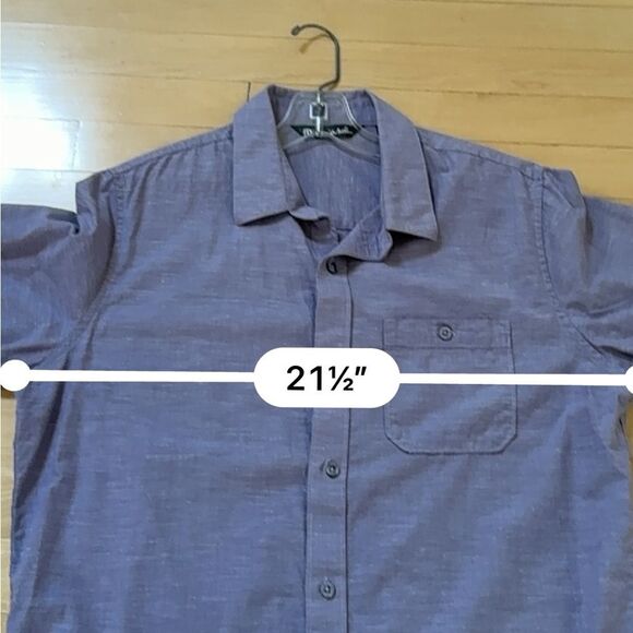 TravisMathew Studebaker Regular Fit Short Sleeve Shirt in Cadet Purple M NWOT - Picture 10 of 12